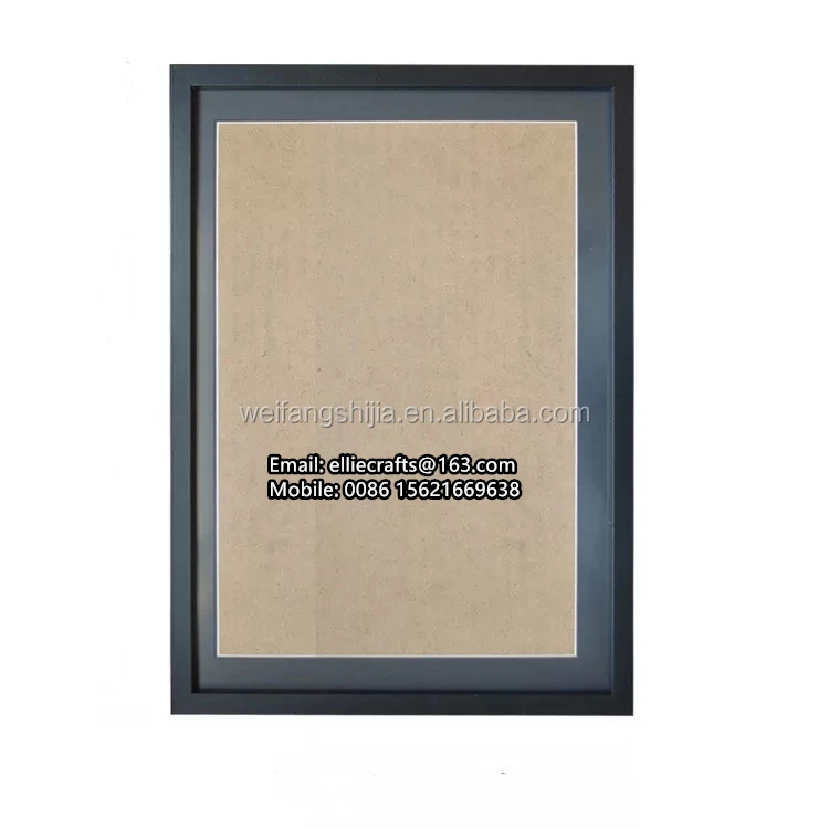 Wholesale Nodic Design Black White Oak Double Matted MDF Wooden Picture Photo Frame 24x36 28x40 16x20 11x14