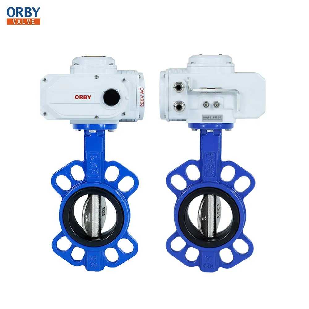 pn16 12 inch DN300 Electric Actuated Butterfly Valve Wafer Type Motor Electric Actuator Butterfly Motorized Flow Control Valve