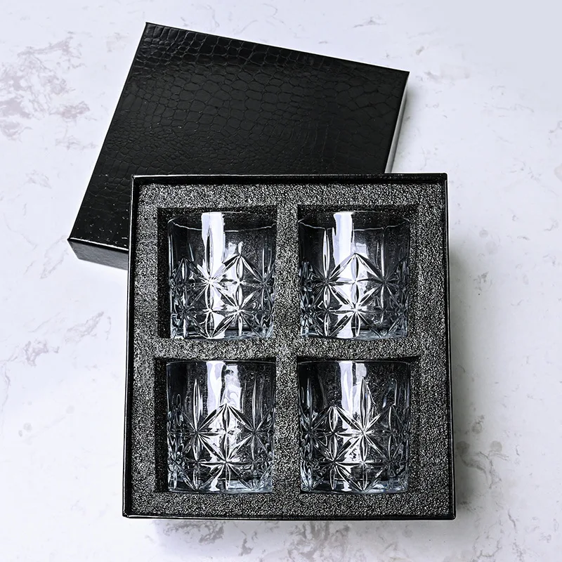 2-piece Set Crystal  Whiskey Glasses and Whiskey  Set With Gift Box for Novelty Corporate Gifts Manufacturer