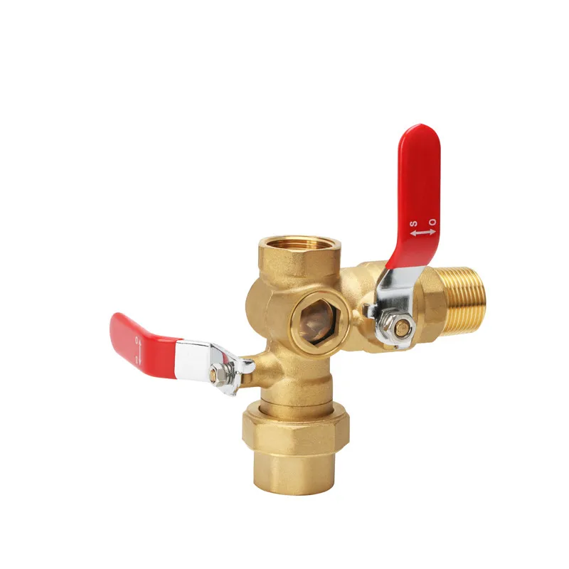 Brass Forged Test & Drain Ball hydrant Valves for Fire fighting hydrant angle valve Sight Glass Made in China