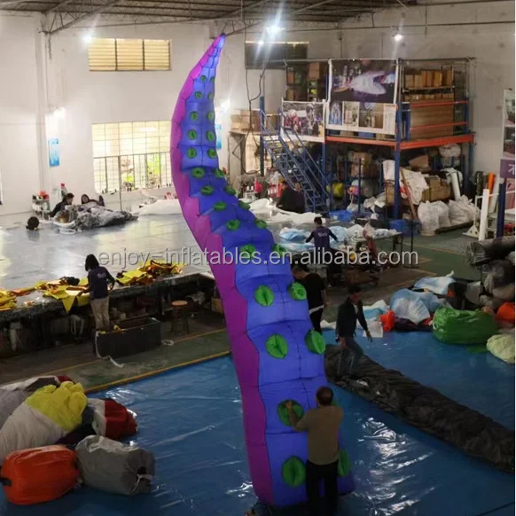 Personalized 3_7mh Inflatable Octopus Tentacles For Decoration Inflatable Halloween Feeler Balloon Inflated Led Lighting Antenna