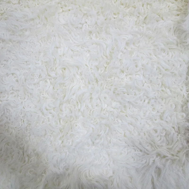 Factory White Curly Kalgan Lamb Fur Skin Big Hair Cheap Price High Quality Kalgan Lamb Fur Plate
