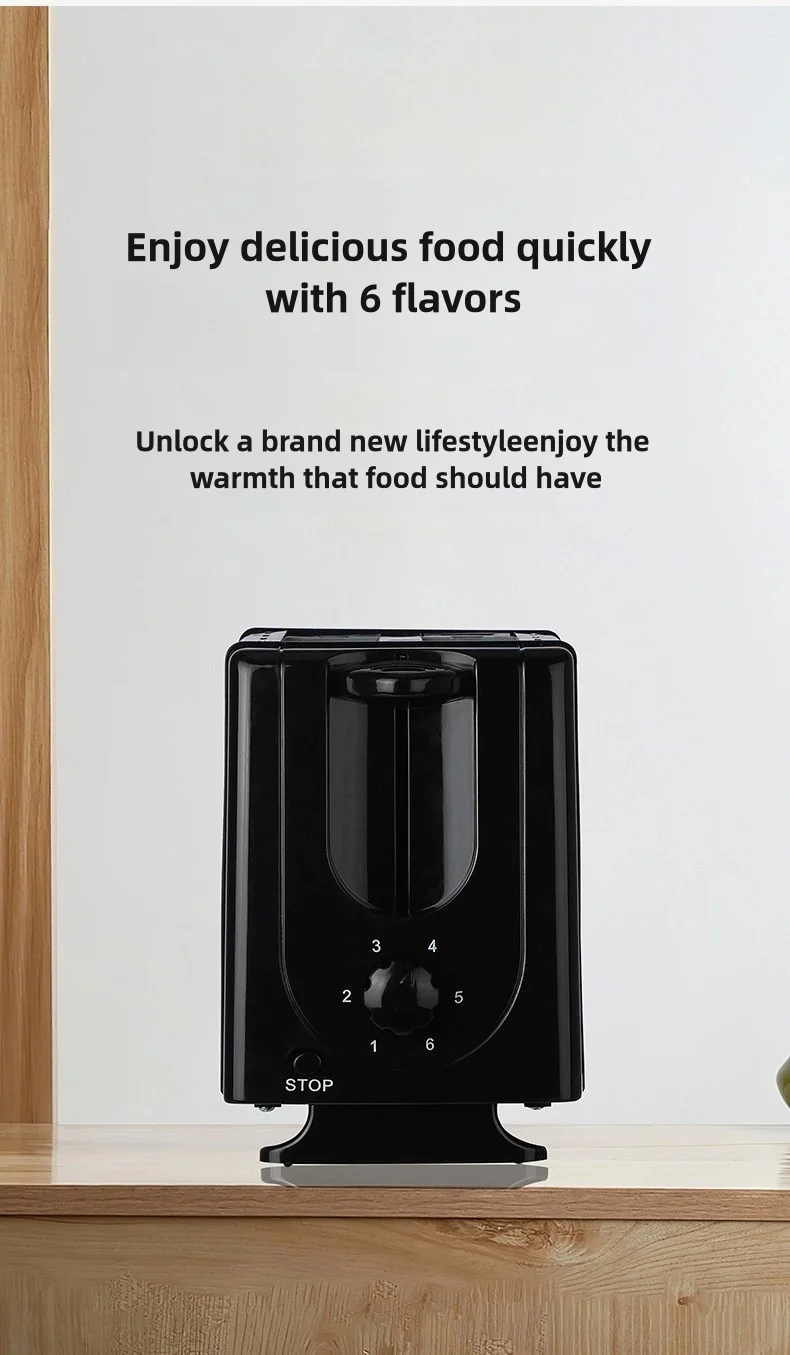 2-Slice Retro Stainless Steel Breakfast Machine Mini Electric Household Bread Toaster with Automatic Function for Home Use