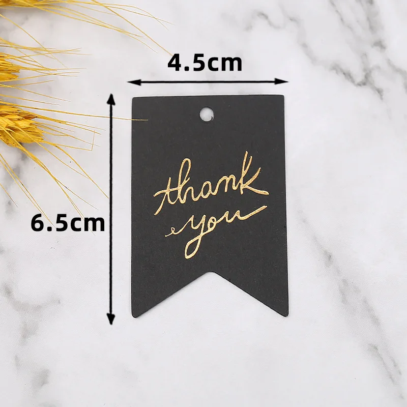Wholesale fast delivery New Design Hanging tag gold foil stamping Funny thank you swing tag Custom Merry Christmas Gift Tag
