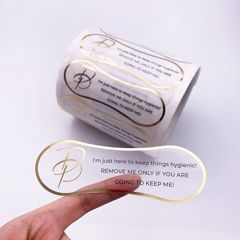 Custom Printed Transparent Sticker Waterproof Removable Adhesive Clear Vinyl Label Stickers