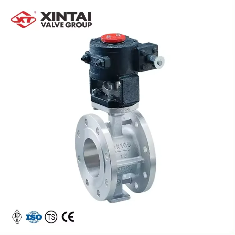 High quality D343W-16RL DN100 flange stainless steel CF3M Turbine butterfly valve