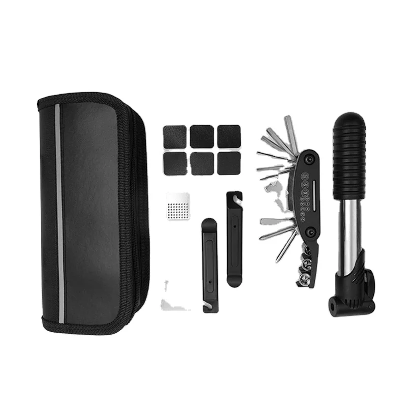 Portable tire pump wrench Glue Mountain Bike repair tire repair kit combination set