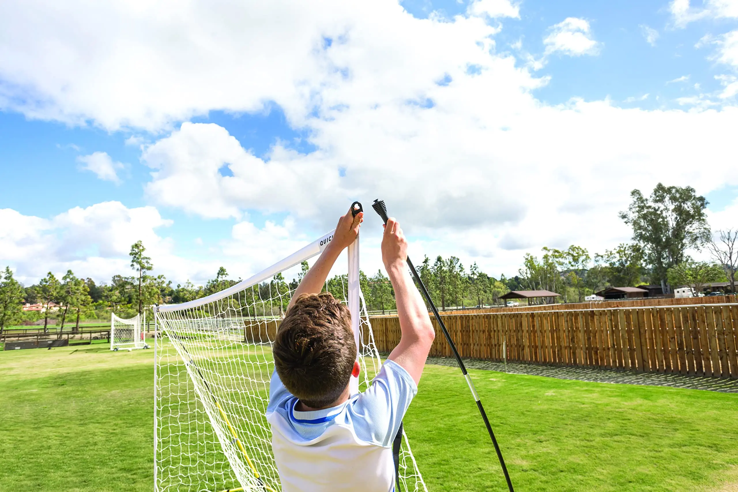 Rust resistant aluminum frame target soccer goal training for sale