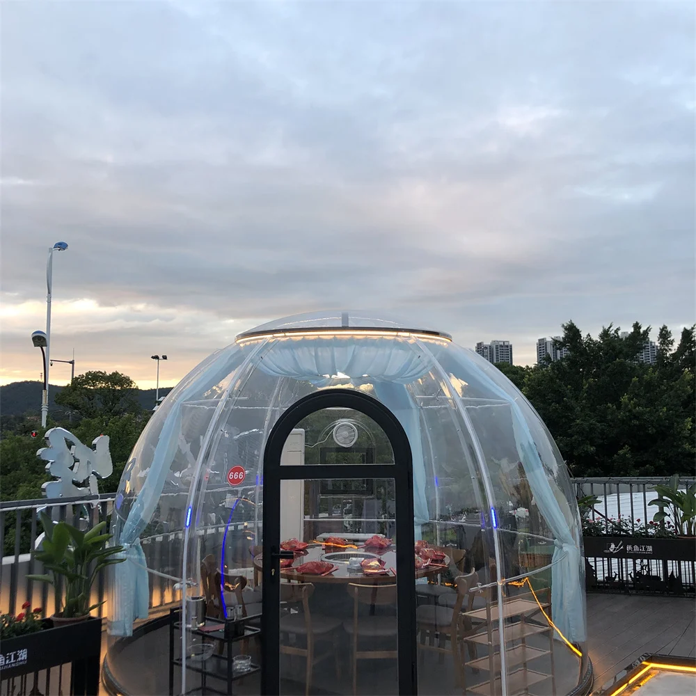 Full House Transparent Luxury Outdoor Polycarbonate Waterproof Aluminium Exhibition Tents Dome Tent Bubble House
