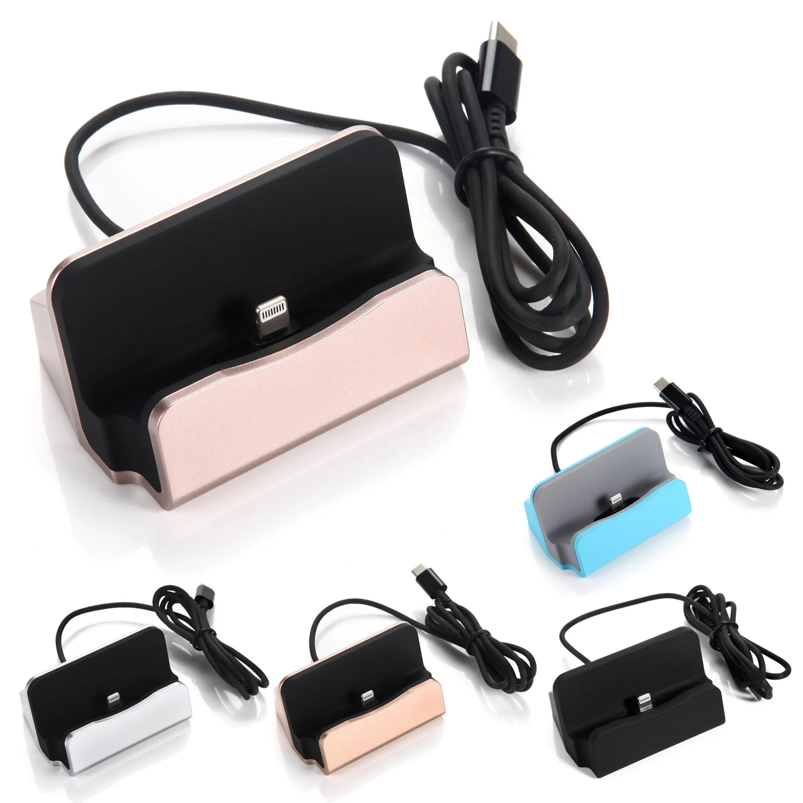 USB Pedestal Data Charger Dock Stand Station Charging For iPhone X Desktop Cradle For Samsung Xiaomi Docking Station