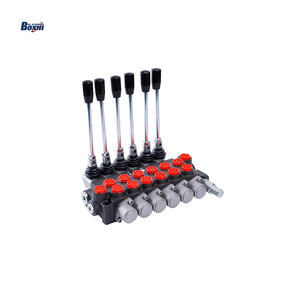 New Products 40L/min 6 levers P40 monoblock manual control hydraulic Directional Valve With lower Price