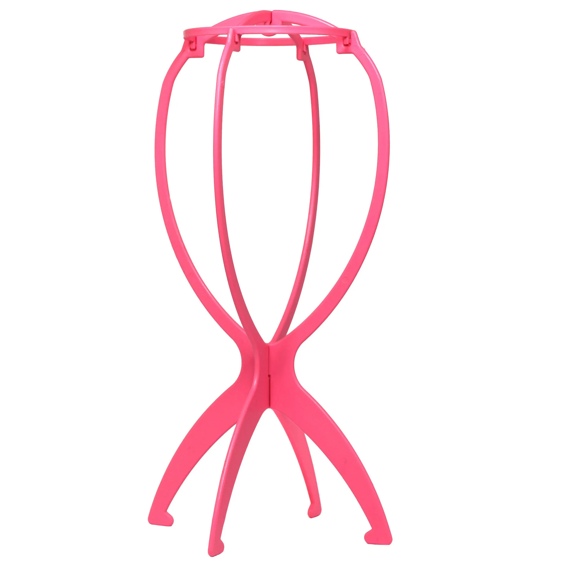 Portable  Plastic Folding Holder Hairpieces Display Tool Stable Dryer Wig Stand