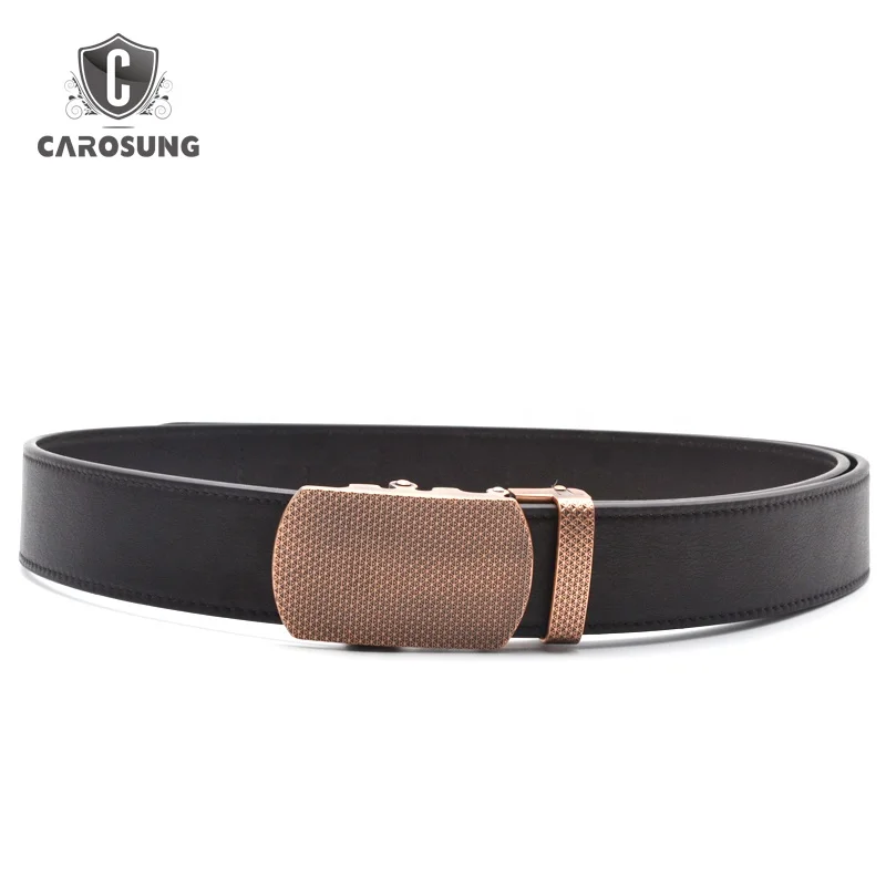 Micro Ratchet buckle Auto Lock Buckle Belt Rose Gold Leather Belt Men Gift Box Genuine Leather Jack Belt