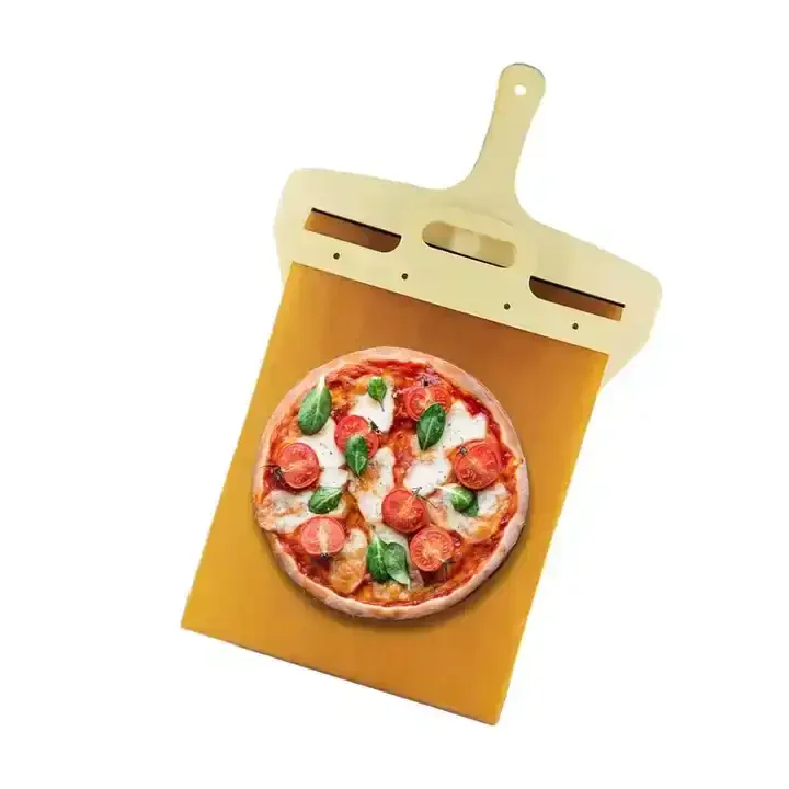 Sliding Pizza Peel That Transfers Pizza Perfectly, Wood Pizza Spatula Paddle, Accessory for Pizza Ovens