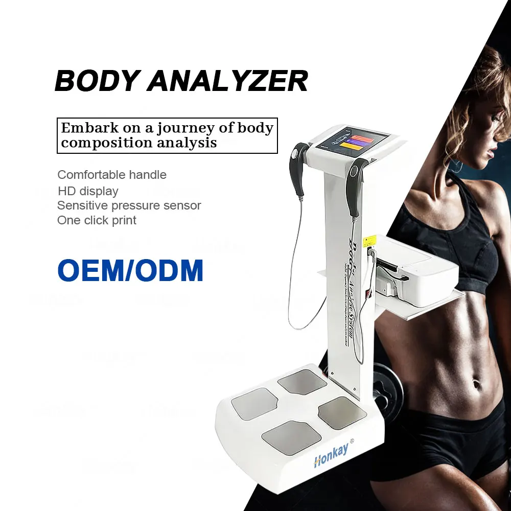 Professional Intelligent Human Body Fat Scale Element Health Analyzer Machine With Printer