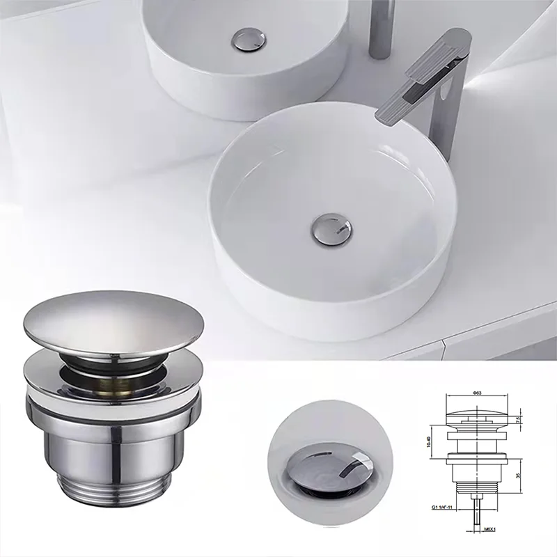 Adjustable with screws G 1 1/4 Basin Waste Zinc or brass pop up drainers for batharoom sink drain