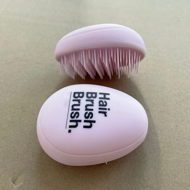 Wholesale hair care soft touch finish matte color plastic detangling private label detangle hair brush