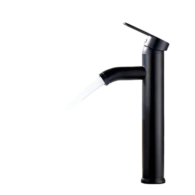 GALENPOO Black Bathroom Sink Faucet Single Handle Tall Vessel Sink Faucet Vanity Bathroom Faucet Basin Mixer Tap
