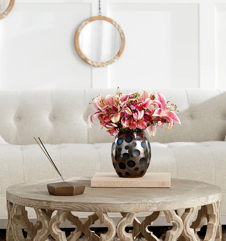 Nordic Light Luxury Living Room Furniture Modern Round Wooden Center Coffee Table Small Round Table