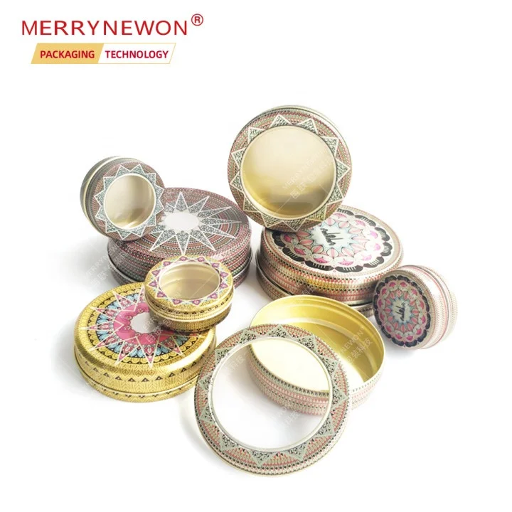 Airtight Waterproof Aluminium PVC Window Empty Tin Jar Box Food Grade Packaging Container for Saffron 40g 40ml