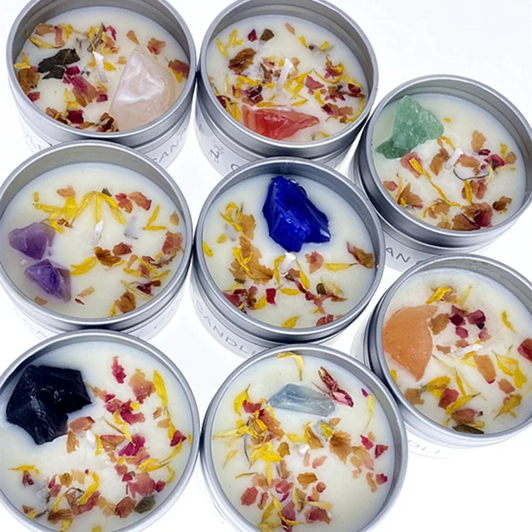 Decorative Soy Wedding Gift Set Metal Aroma 8oz candle tins with lids scented 4oz candle tins