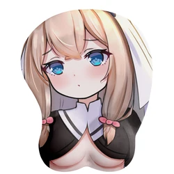 Горячая Распродажа, оптовая продажа, резиновый 3D коврик для мыши с принтом на заказ, коврик для мыши с аниме для груди и запястья