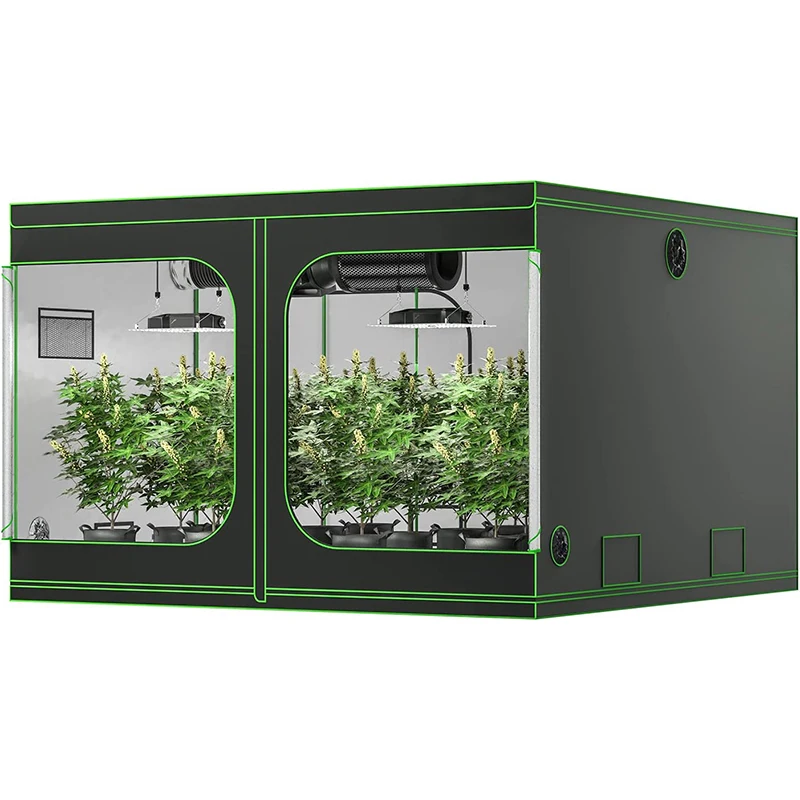 Фабричный высокоотражающий лавсаровый тент с окном наблюдения и напольным лотком для гидропоники для выращивания растений в помещении