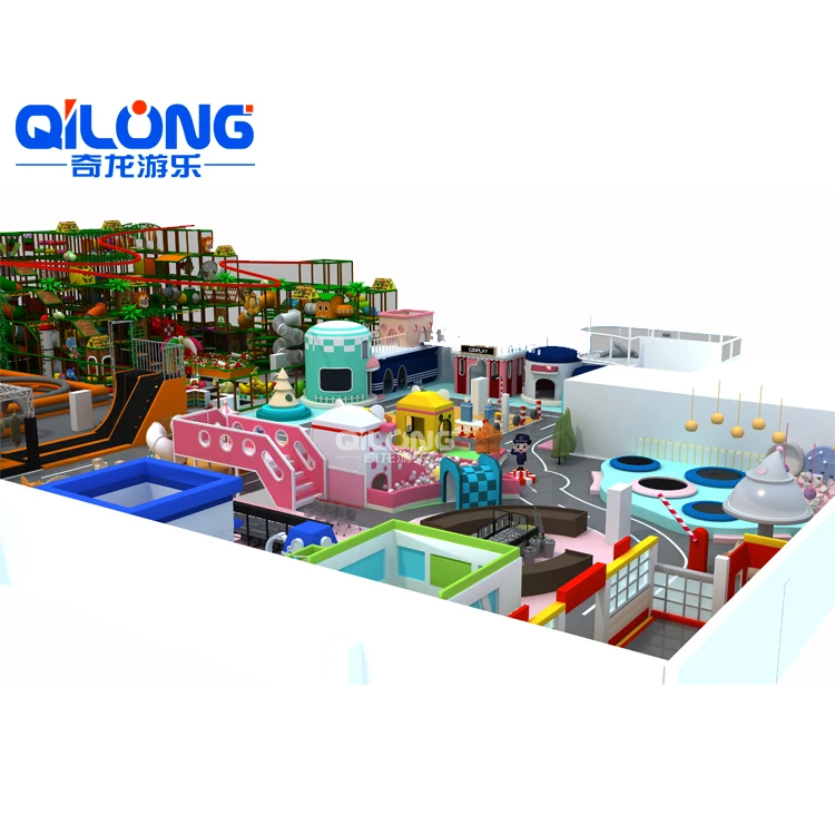 Professional New Design Skyrider Indoor Amusement Combination Inflatable Bungee Trampoline Arena, Indoor Trampoline Park