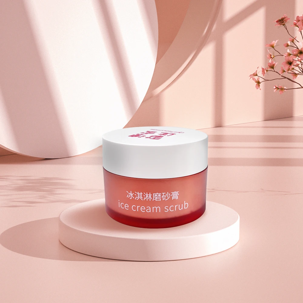 Custom amino acid ice cream body scrub gentle exfoliating scrub whitening body and face scrub