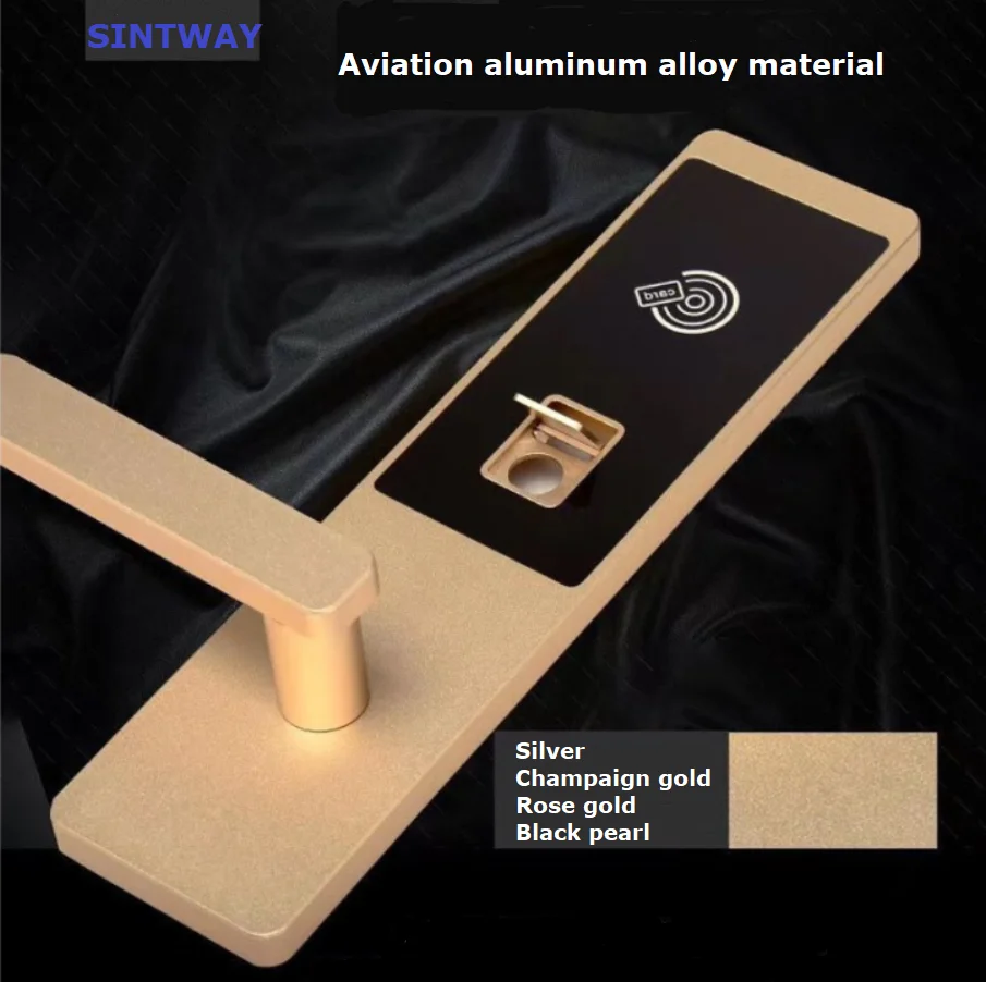 Новый дизайн модели розового золота отель умный замок с материалом из алюминиевого сплава и бесплатным программным обеспечением