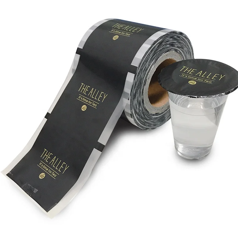 
Bubble tea cup and paper cup use frosted plastic roll sealing film 