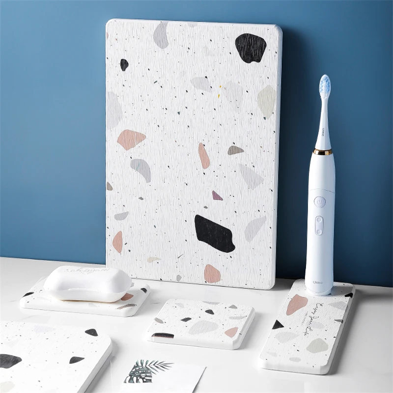 
INS Strong Water Customer Logo Eco Friendly Diatomite Cup Coaster Mat 