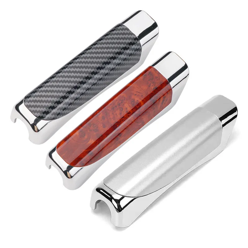 Carbon Fiber Pattern Parking Handle Cover Universal Non-slip Plastic Car Handbrake Hand Brake Grip Cover