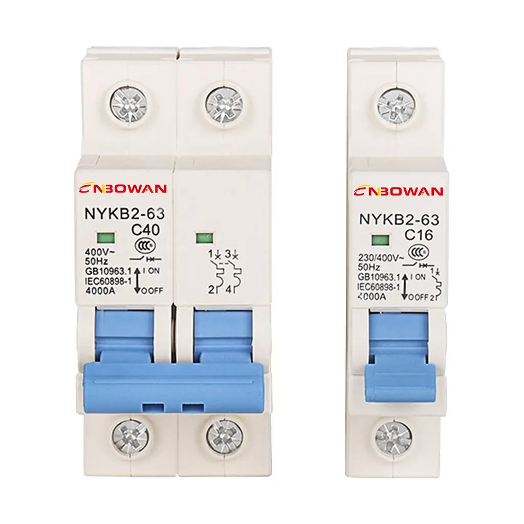 2 Poles Mcb good protection effect  Miniature Circuit Breakers mcb