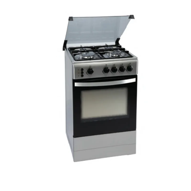 Stainless Steel Kitchen Integrated Oven Stove, Free Standing Gas/Electric Cooker with Oven, 4 burner Stove with Oven