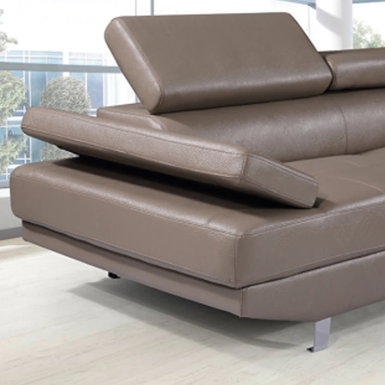 
custom modern luxury sectional living room L shaped leather reclining couch furniture sofa set 