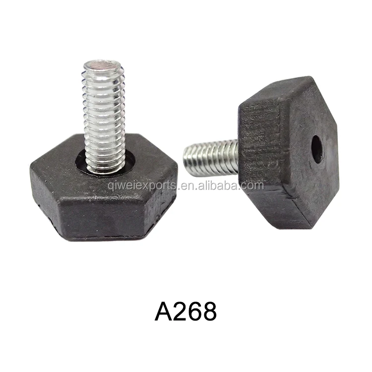 Black M6 Screw Hexagon  plastic  Chair glides for Cabinet A268