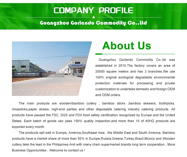 China Manufacturers Maker 40Cm Long Barbecue Bamboo Sticks Skewer