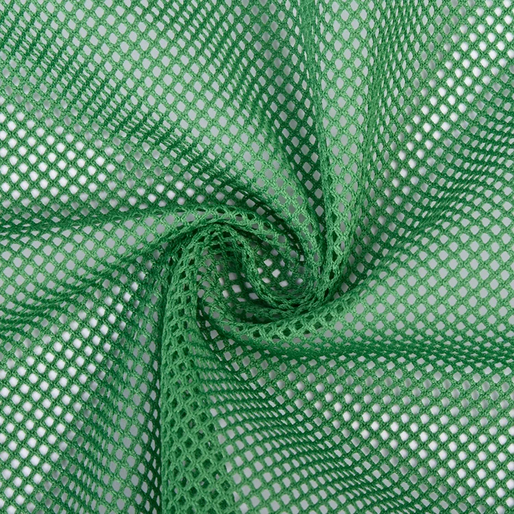 Quick dry 100% polyester breathable stretch knitted mesh fabric for sportswear