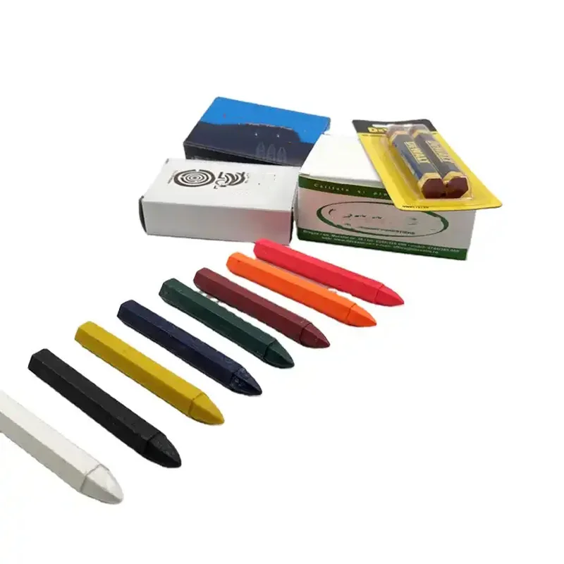 Custom Packing Yellow Black Red White Colors Wood Bath Lumber Industrial Marking Wax Crayons Set