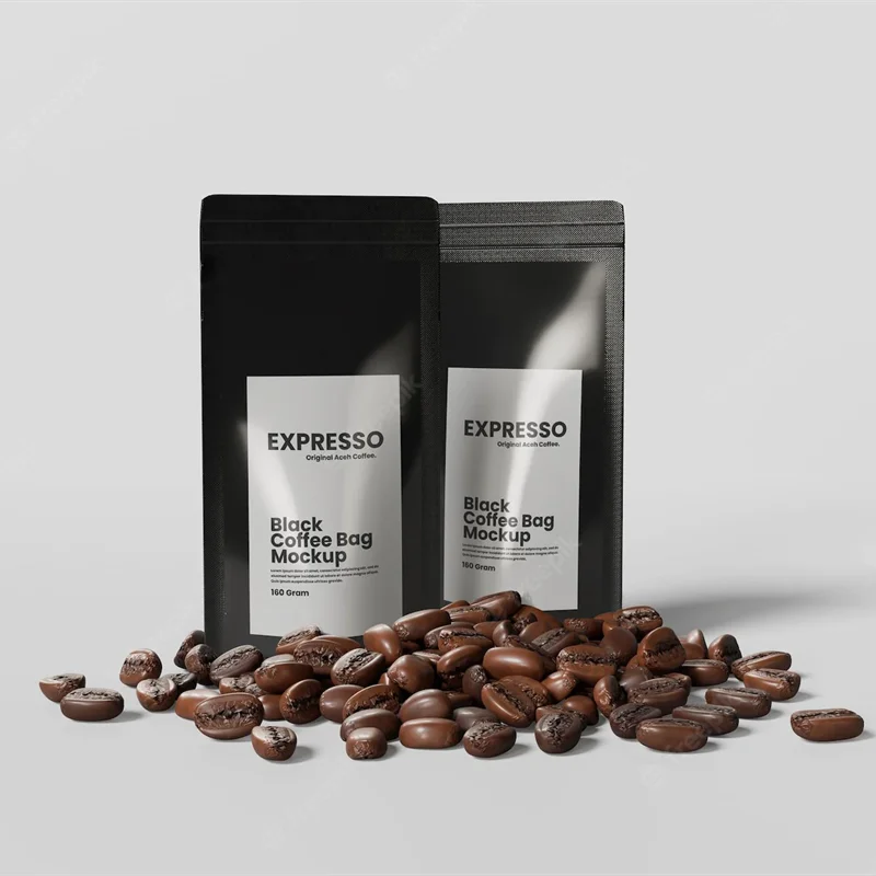 Heat sealable Recyclable Doypack Zipper Bags Custom Tea Coffee Bags Ziplock White Stand Up Pouch With Logo