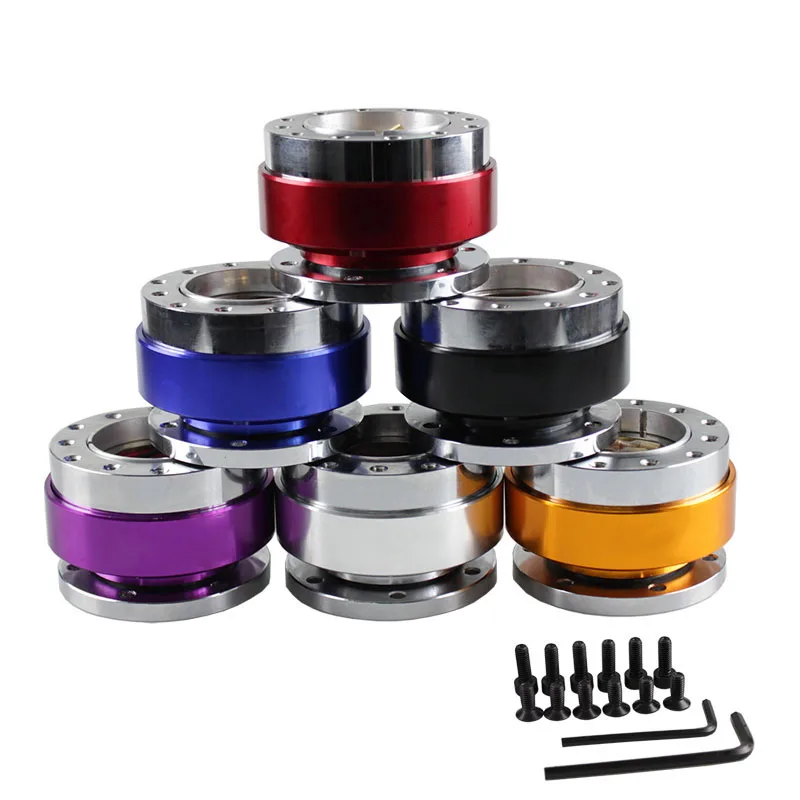 Racing Black Quick Release Hub Adapter Snap Off Boss Kit for 6 Bolts 6 holes Steering Wheel Car Sports FOR JDM
