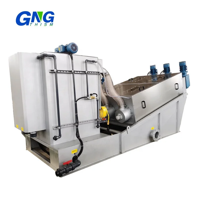 The screw sludge dewatering machine