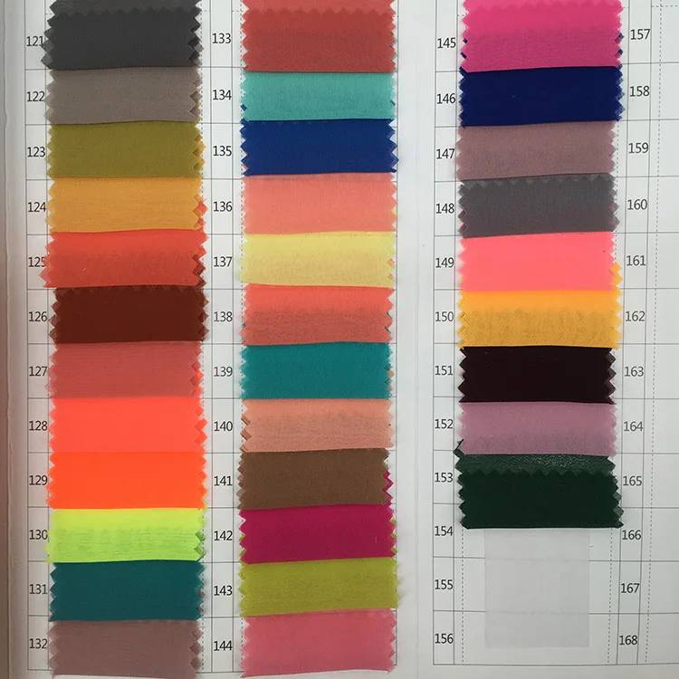 New Style Polyester Plain Dyed Cheap Pure 100D Flat Georgette Silk Chiffon Fabric
