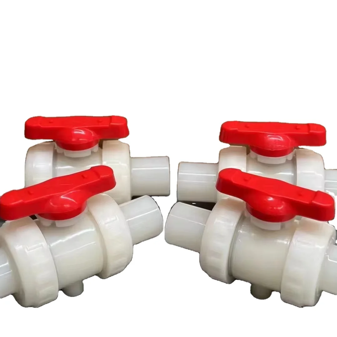 Factory direct sale PVDF/PPH/CPVC/UPVC/RPP socket type true union ball valve for chemical industry or water treatment