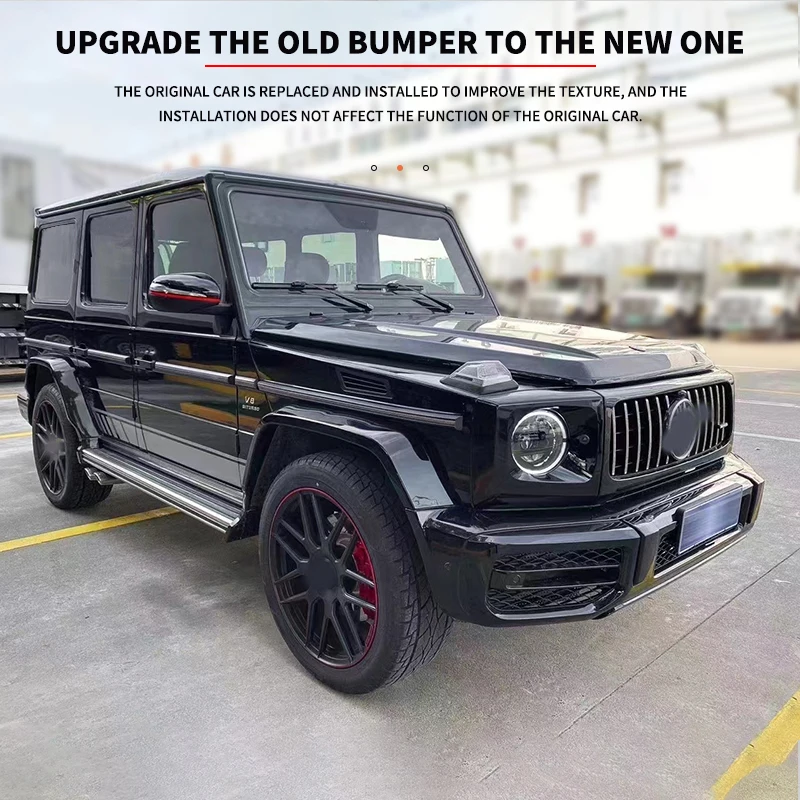 Hot sale bodykit For Benz W463 G500 G350 G55 change to G63 20 latest style with front and rear bumper assembly and headlamp