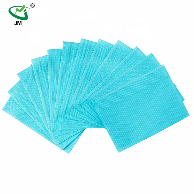 Top Supplier Dental Products Disposable Two Layers Tissue Paper Dental Bibs With Export Standard