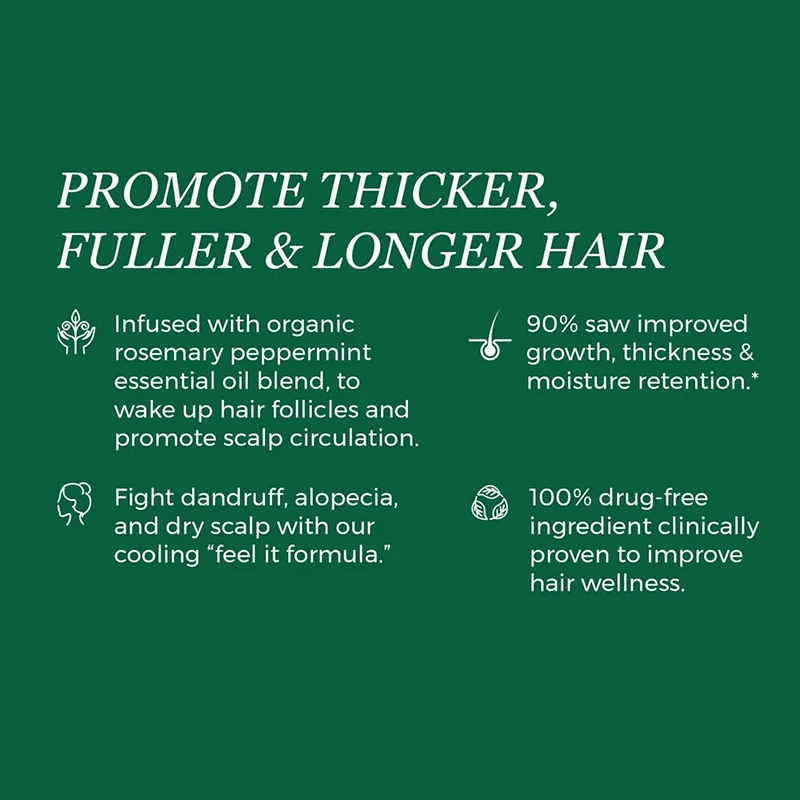 Organic Rosemary Mint Black Castor Oil For Hair Moisturizing And Promotes Hair Growth