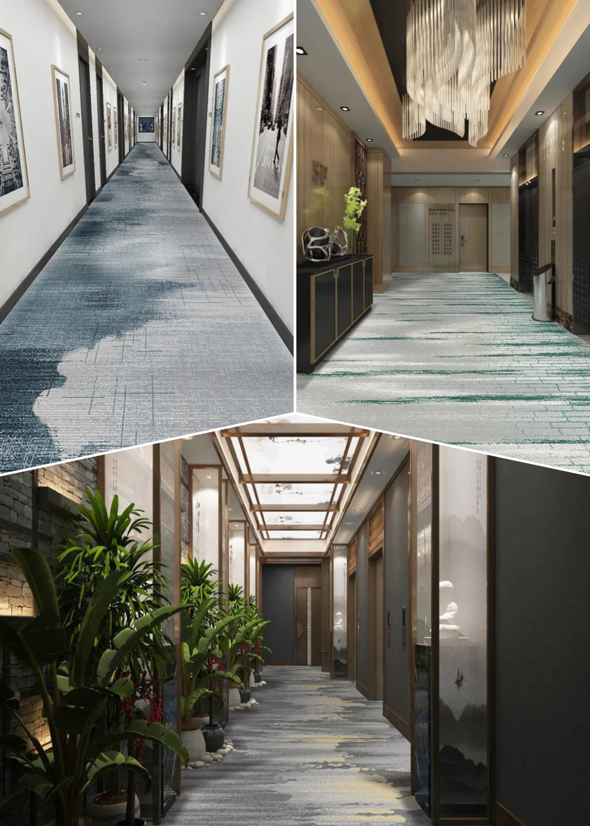 Customized Luxury Commercial Five-star Hotel Casino Conference Room Club Corridor Akminster Wall to Wall Printed Carpet