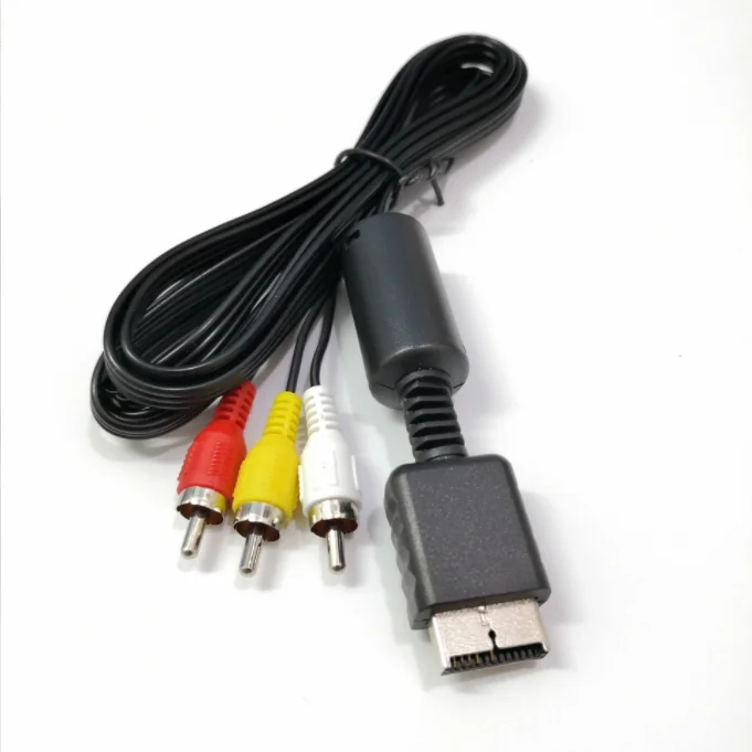 1.8M for PS2 AV Cable Line Audio Video component Cables Cord Wire 3 RCA TV Lead for PS1/PS2/PS3 Game Console AV Cable